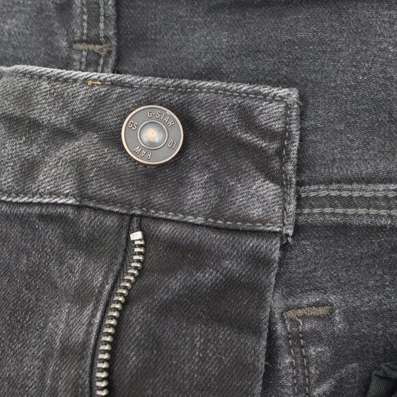 G Star Raw Jeans Men’s 36 faded Black Thys 5620 3D Super Slim Ankle Zip Denim - Picture 12 of 16